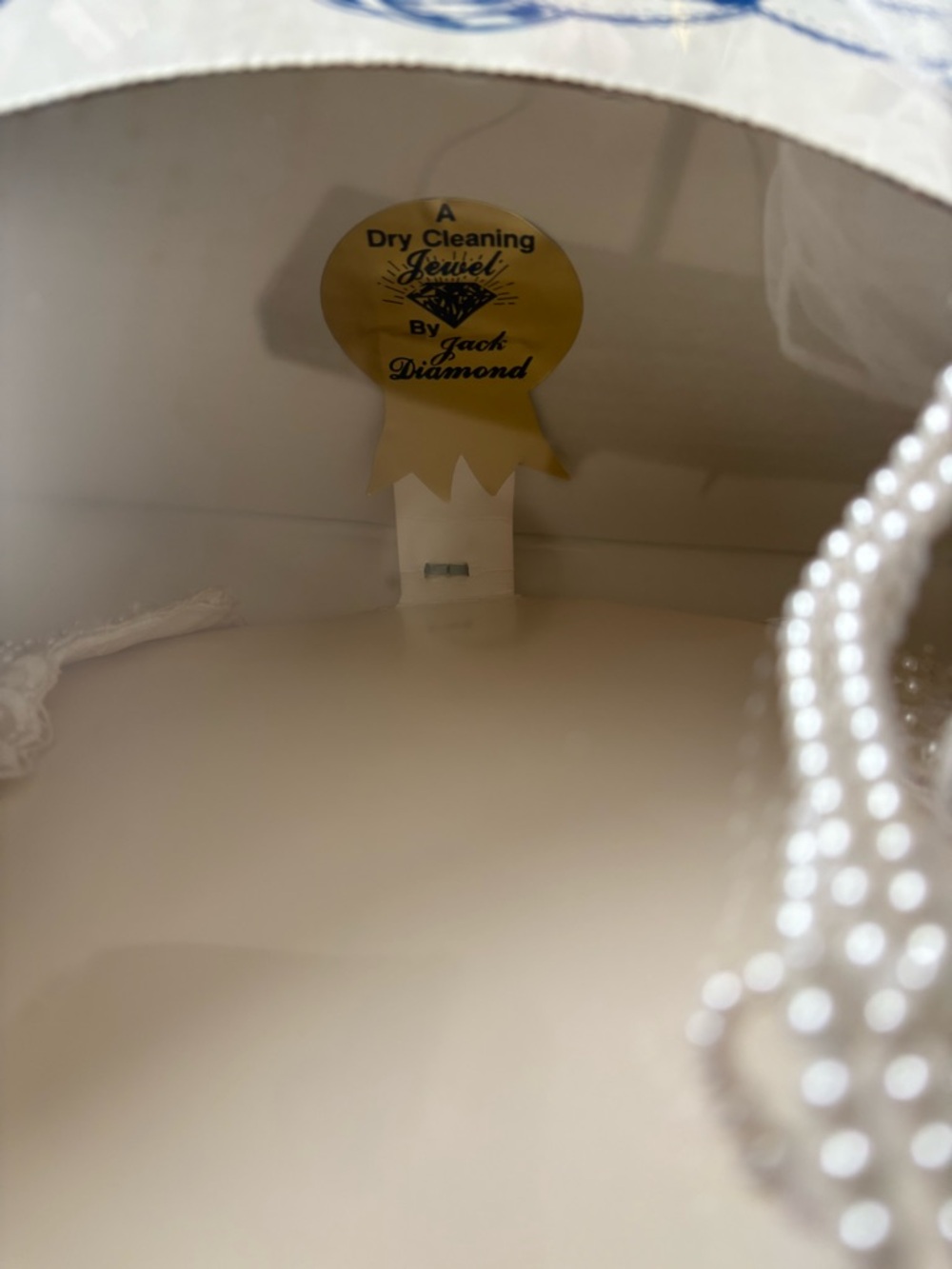 Vintage White 1990 Jack Diamond  Sealed Formal  Wedding Gown size 7/8 - Picture 4 of 9
